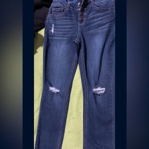 High Rise Blue Jeans